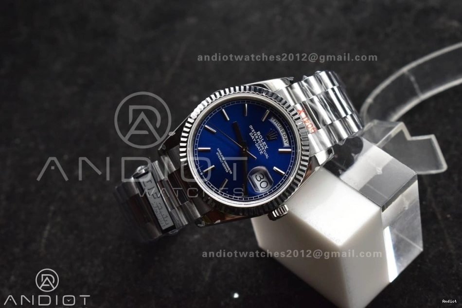 (Gain Dial Bracelet 904L Blue on Edition 36 President Weight) V5 SS vr3255 QF Best DayDate Steel 0323